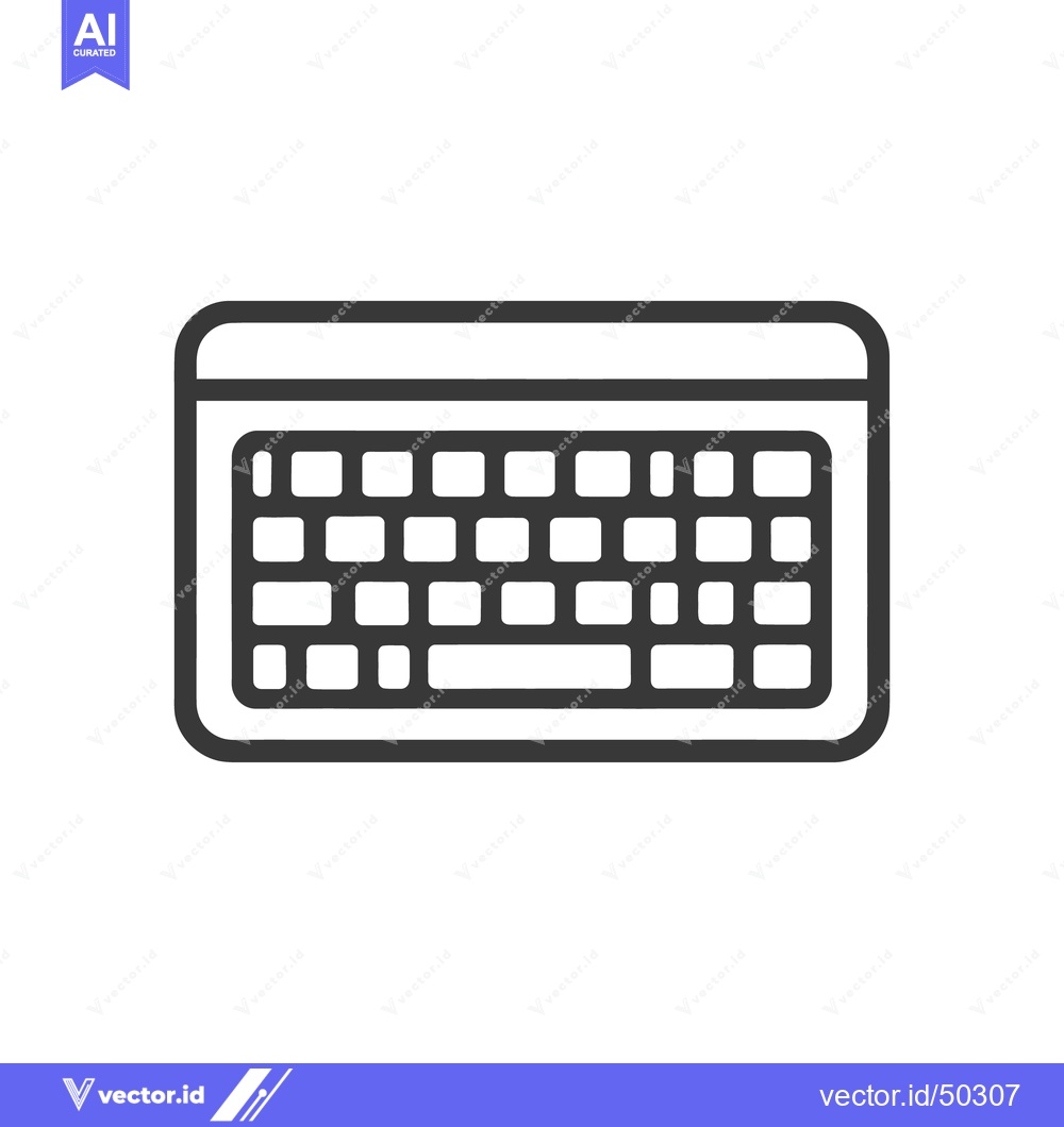 Premium Vector of Minimalist Keyboard Icon: Clean, Bold Line Art for Interface Design