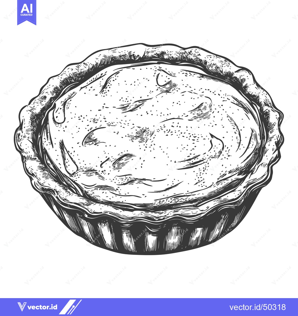 Premium Vector dari A Delicious Hand Drawn Sweet Tart Dessert