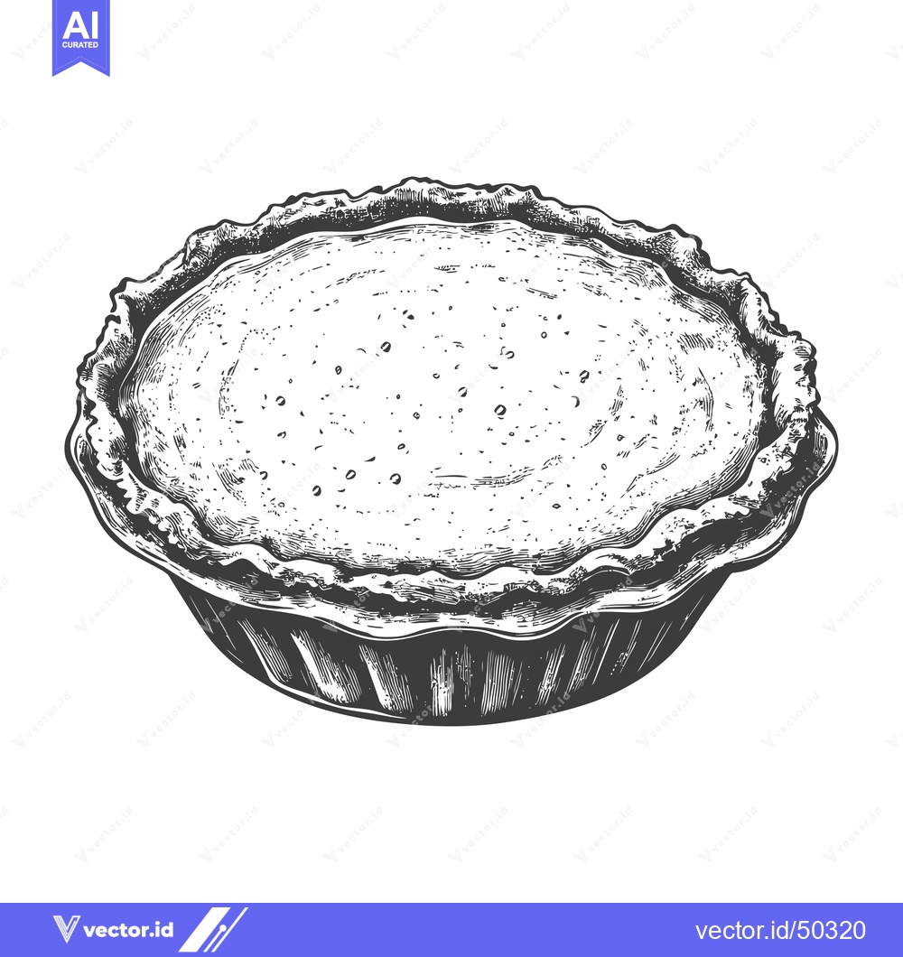Premium Vector of A Hand Drawn Illustration Of A Delicious Tart
