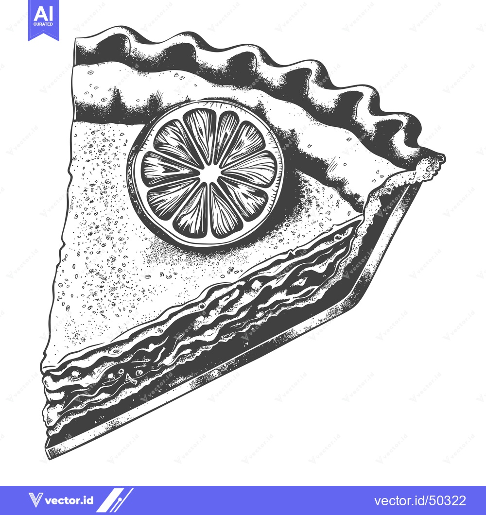 Premium Vector of A Slice Of Lemon Pie Delicious Dessert Treat