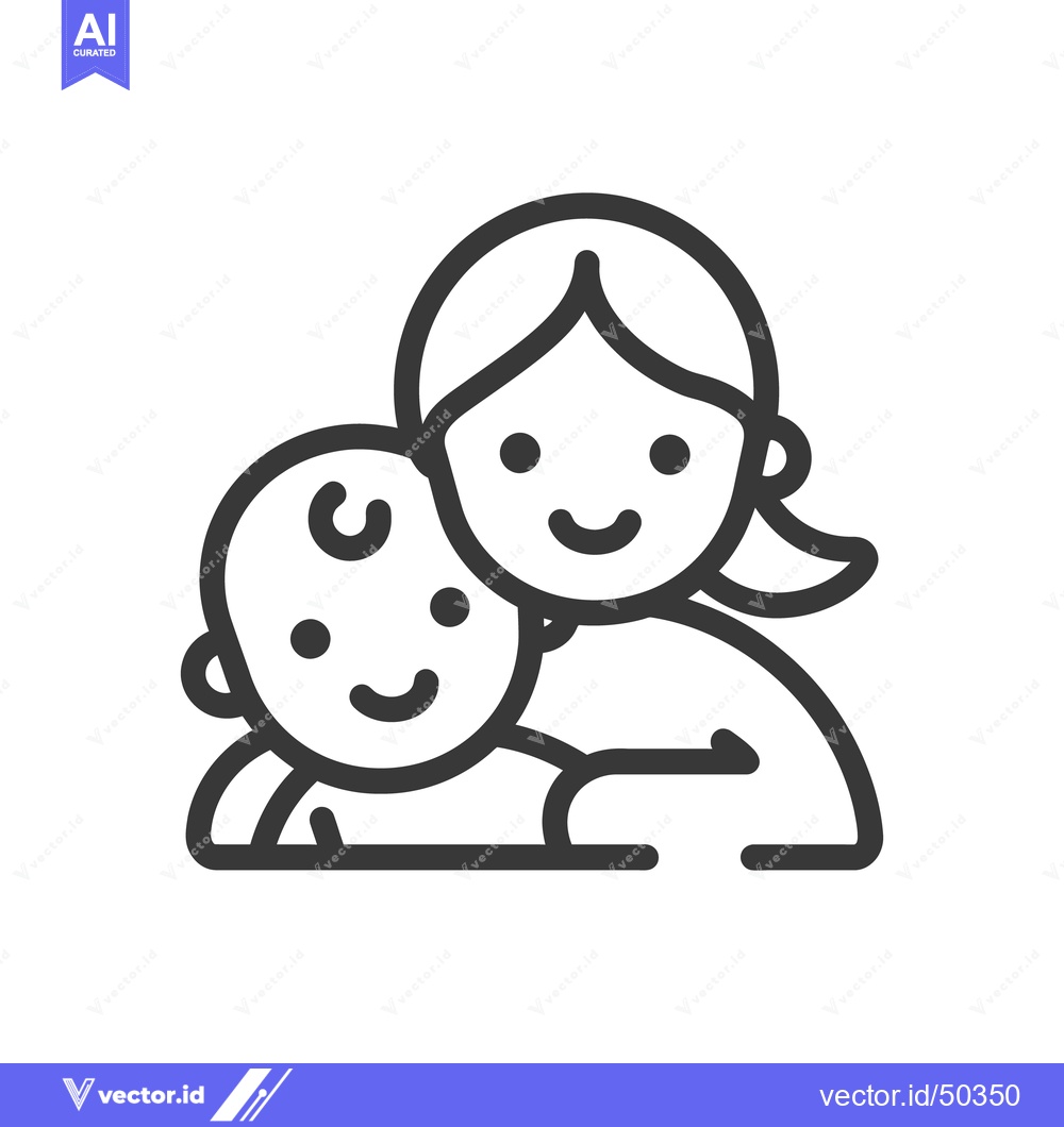 Premium Vector dari A smiling mother embracing her baby with visible joy in their eyes