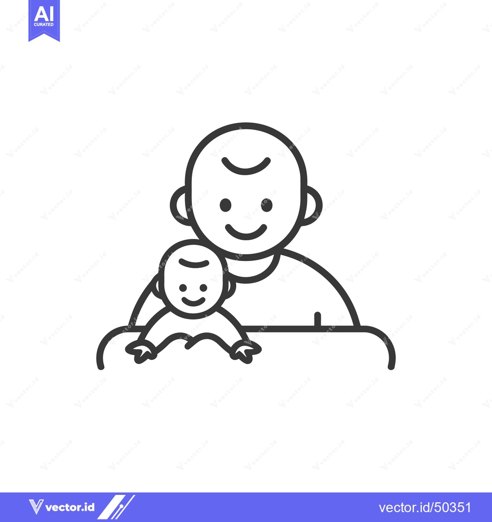 Premium Vector dari A parent holding and smiling with their young infant child