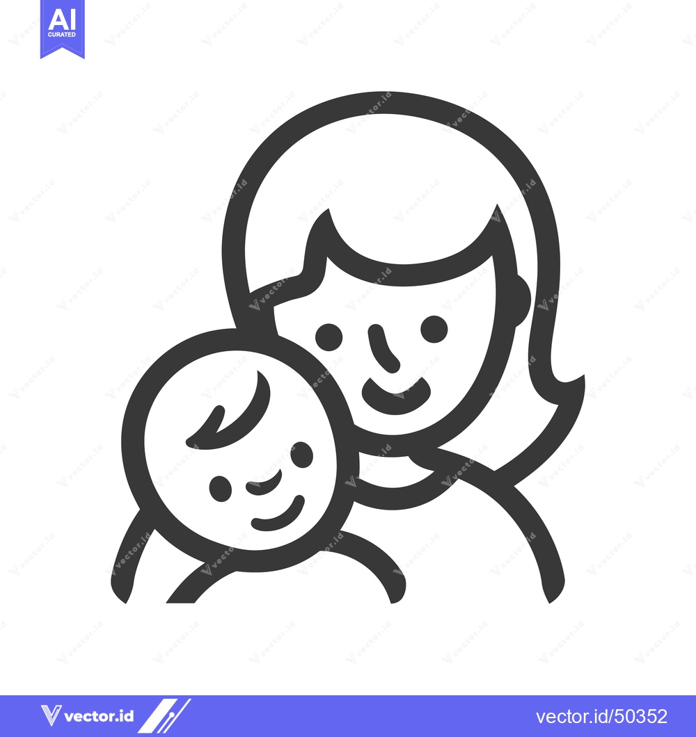Premium Vector of A mother lovingly embracing her smiling baby close to her face