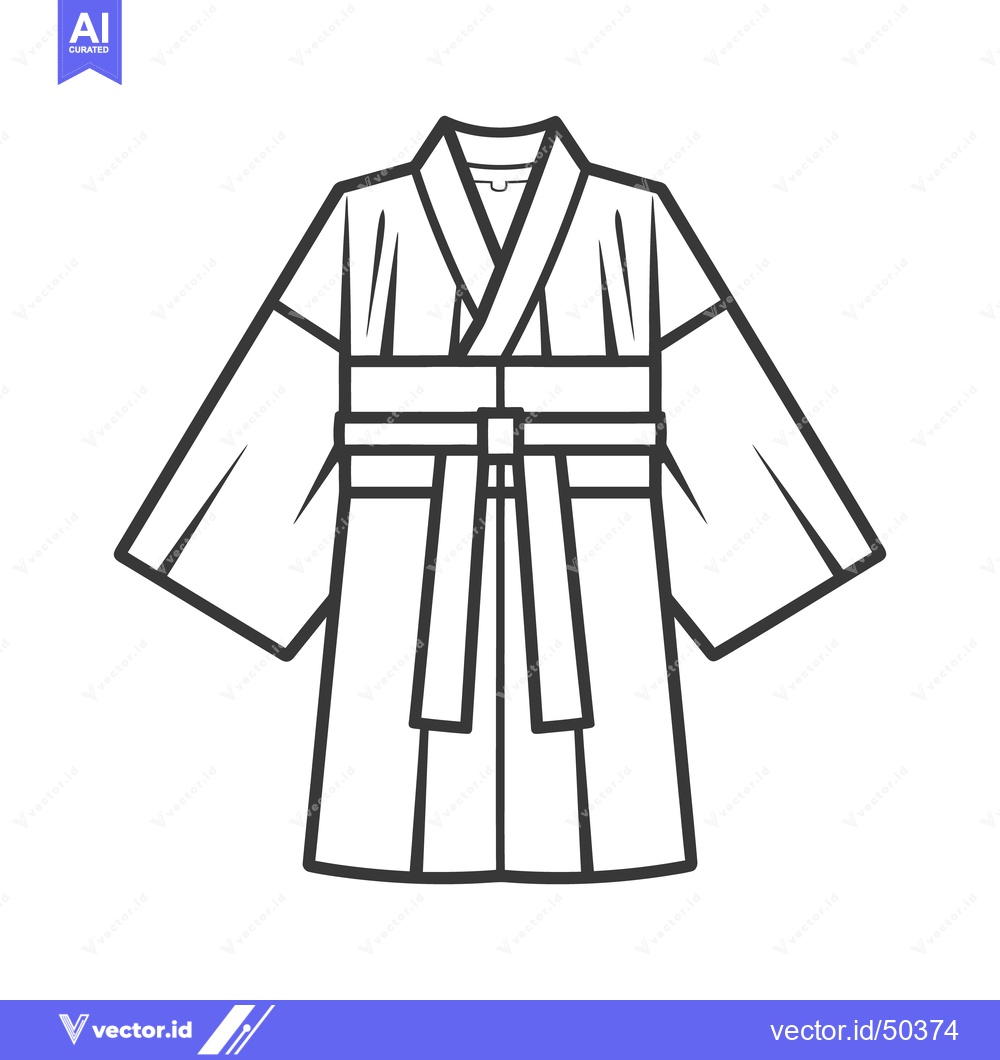 Premium Vector of A simplistic black and white illustration of a traditional garment