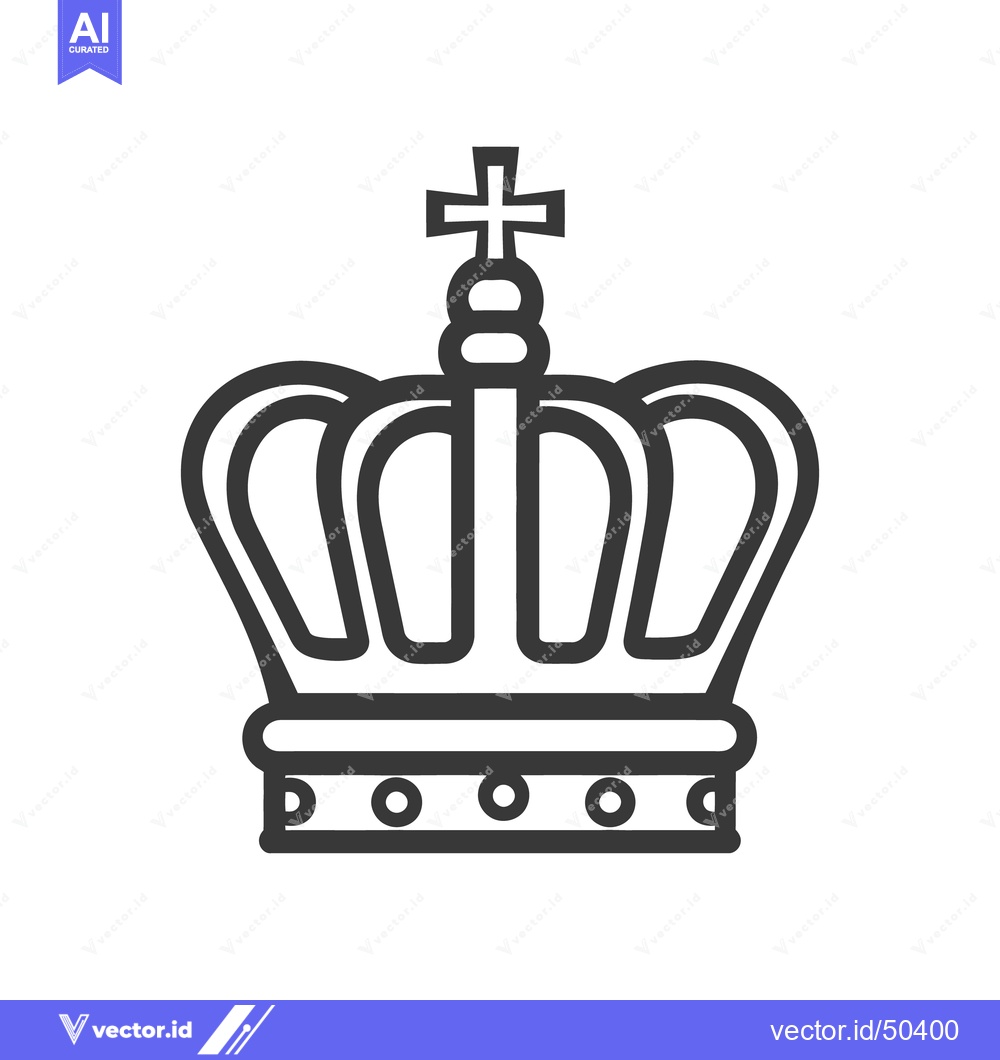 Premium Vector dari A simple drawing of a royal crown presented in black lines