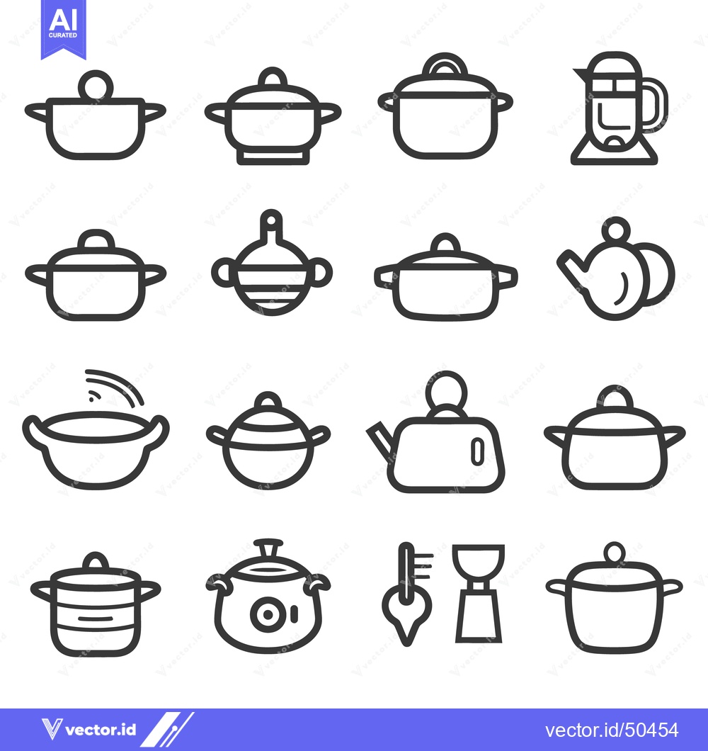 Premium Vector dari Illustrations showing different cookware tools for various kitchen pur
