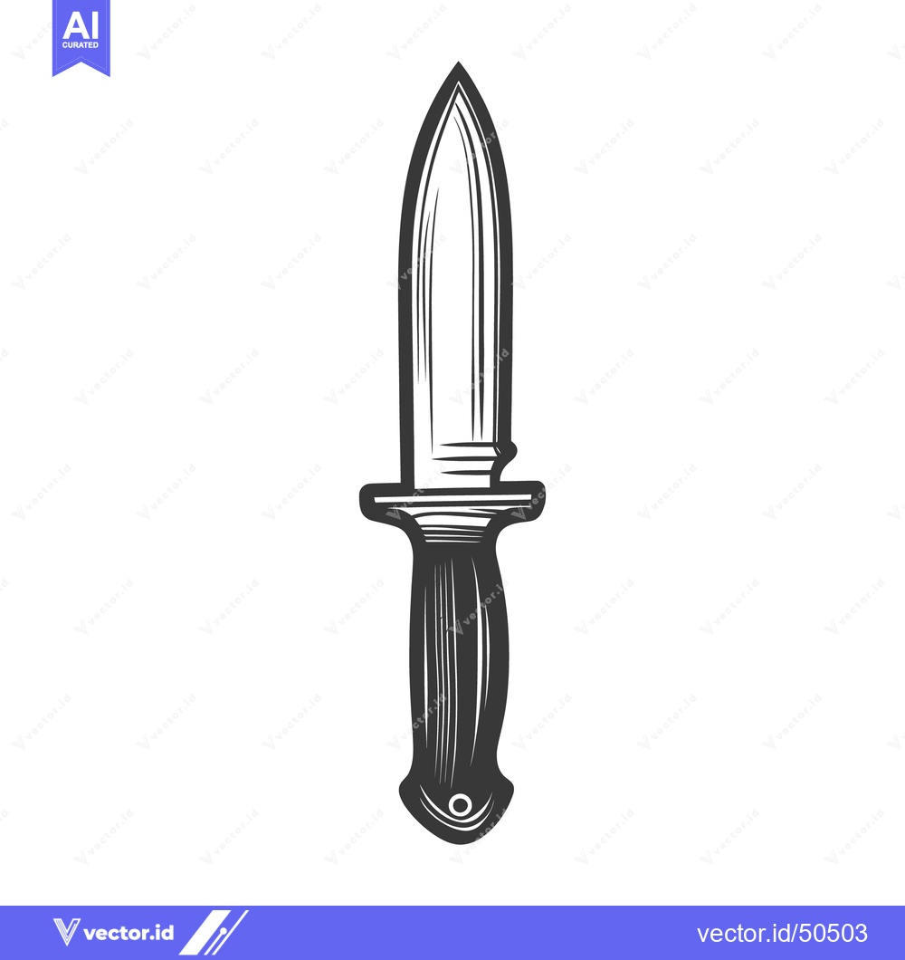 Premium Vector dari An illustration shows a symmetrical dagger weapon with a blade