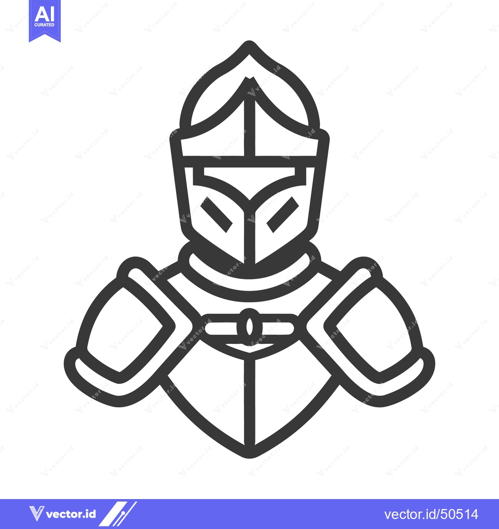 Premium Vector dari Illustration depicts a medieval knight wearing protective armor and a