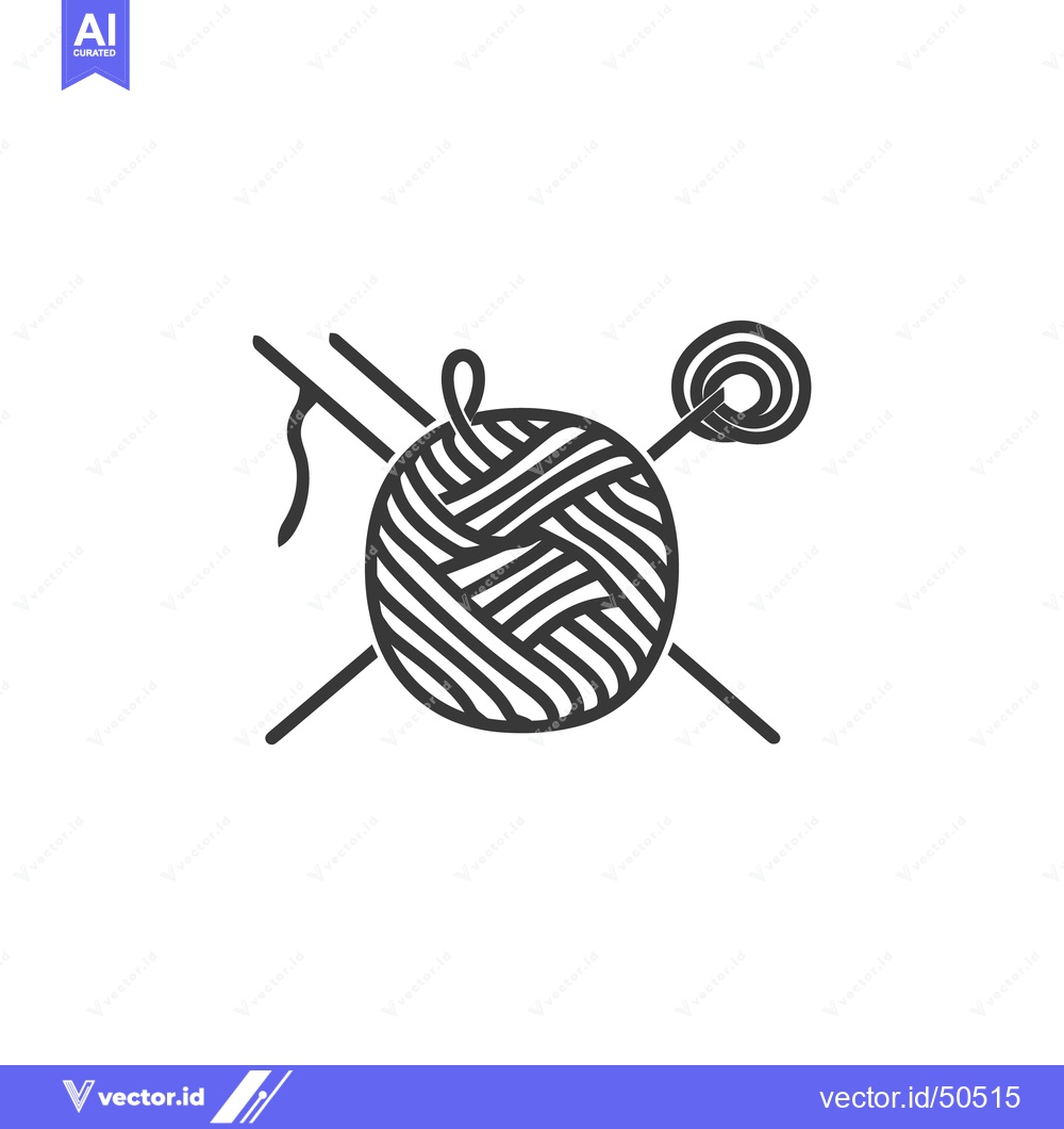 Premium Vector of A ball of yarn with needles used for crafting and knitting