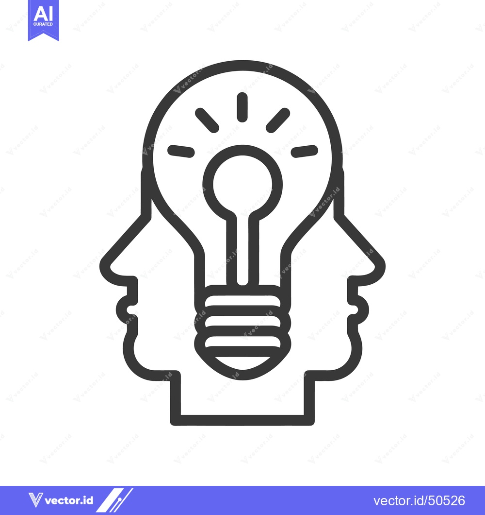 Premium Vector of An illustration depicting collaborative thinking and the spark of idea