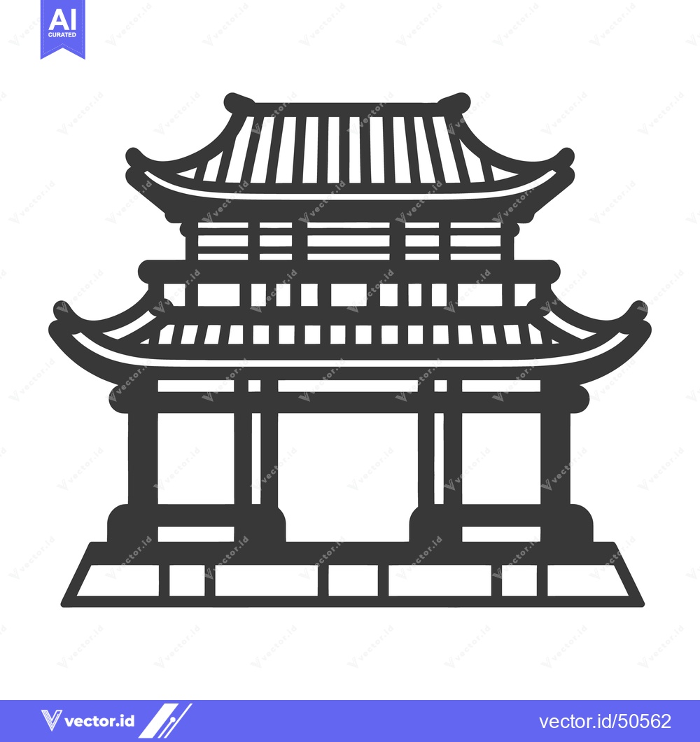 Premium Vector dari A detailed illustration of an East Asian architectural pagoda