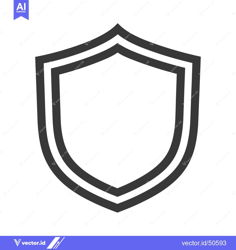 Premium Vector dari A minimalist grayscale illustration of a protective shield symbol