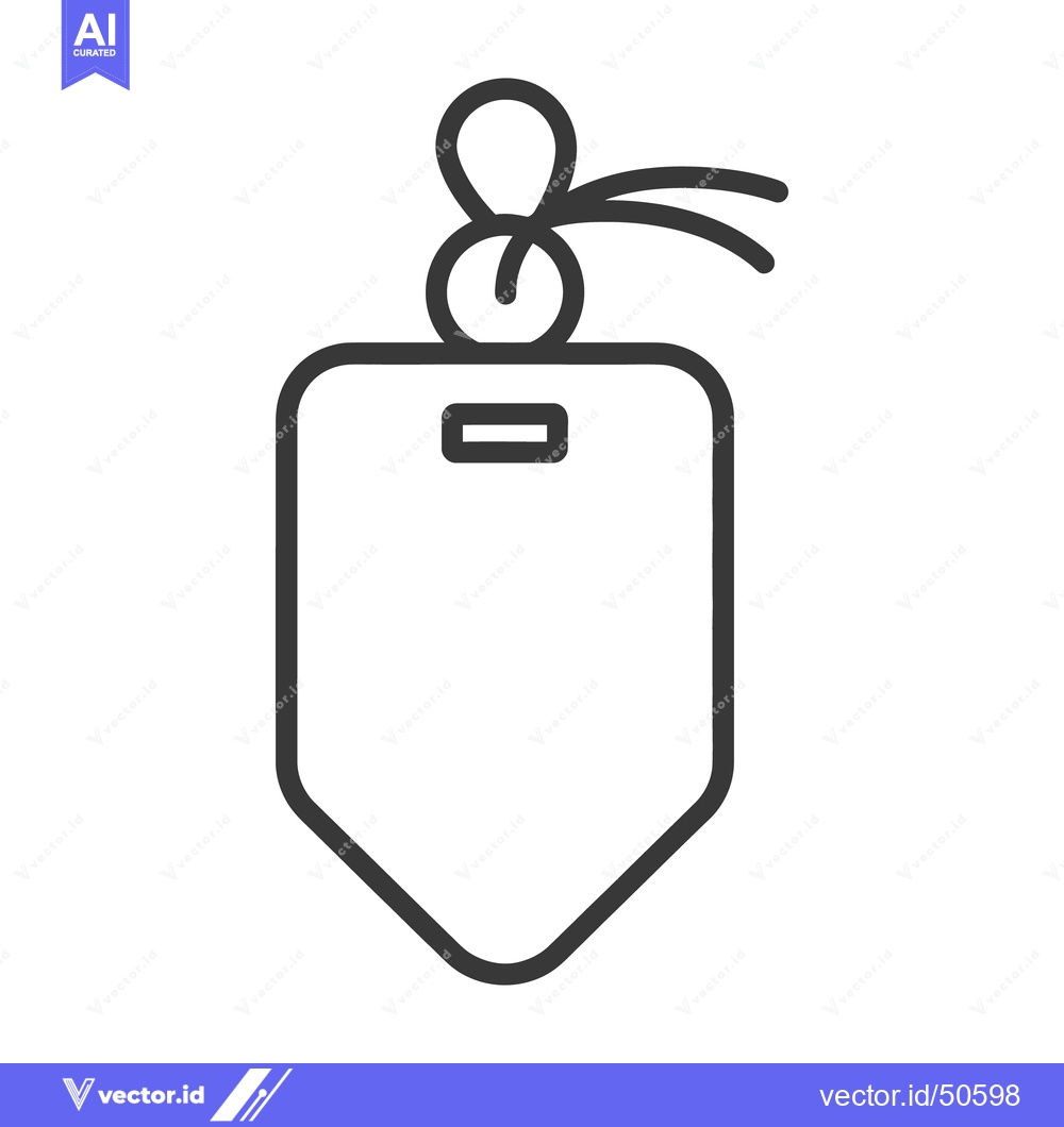 Premium Vector of A simple black and white illustration of an identification tag