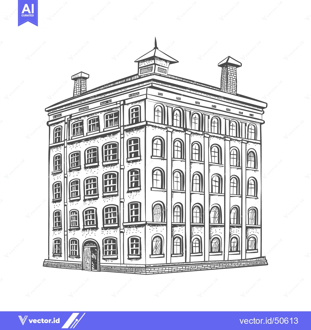 Premium Vector of A Hand Drawn Sketch Of A Multi Story Building