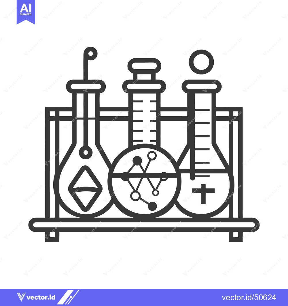 Premium Vector dari An illustration depicting laboratory equipment in a rack