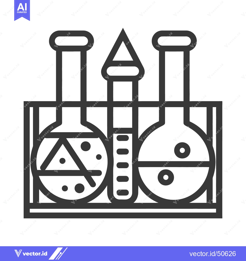 Premium Vector dari Simple illustration of scientific equipment in a laboratory setting