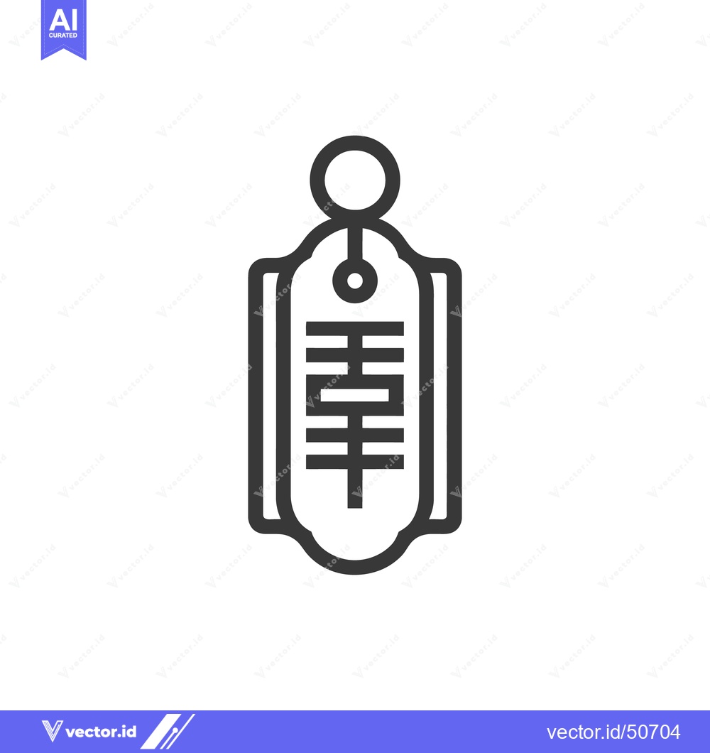Premium Vector of Minimalist Icon of Chinese Symbol for Double Happiness on Tag