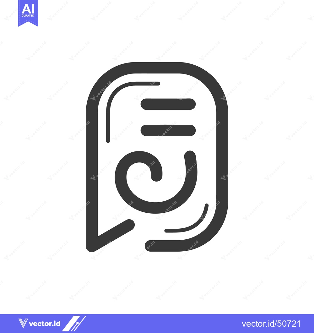 Premium Vector dari A stylized graphic depicting a speech bubble with text elements