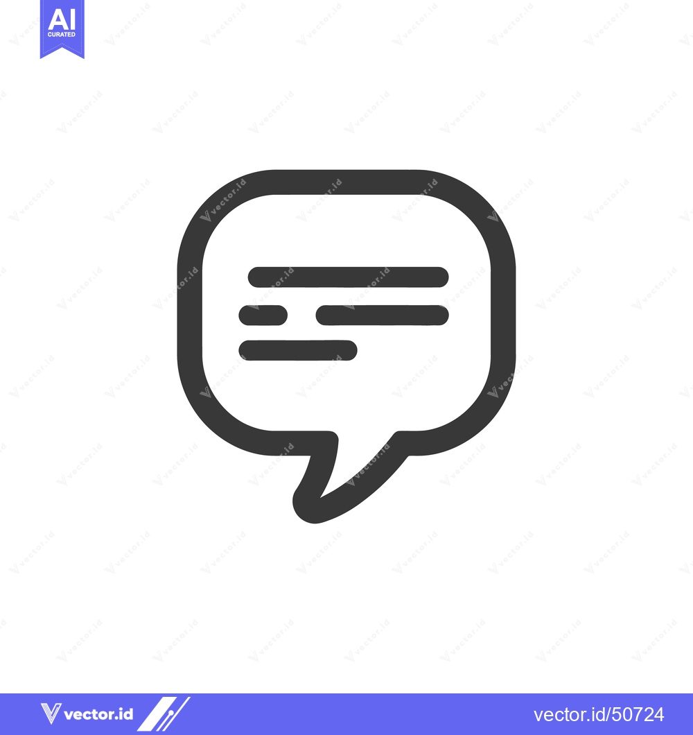 Premium Vector dari A simple speech bubble icon representing a communication exchange