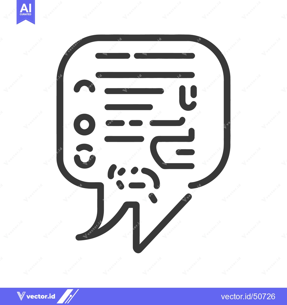 Premium Vector dari A speech bubble contains text and graphical elements inside