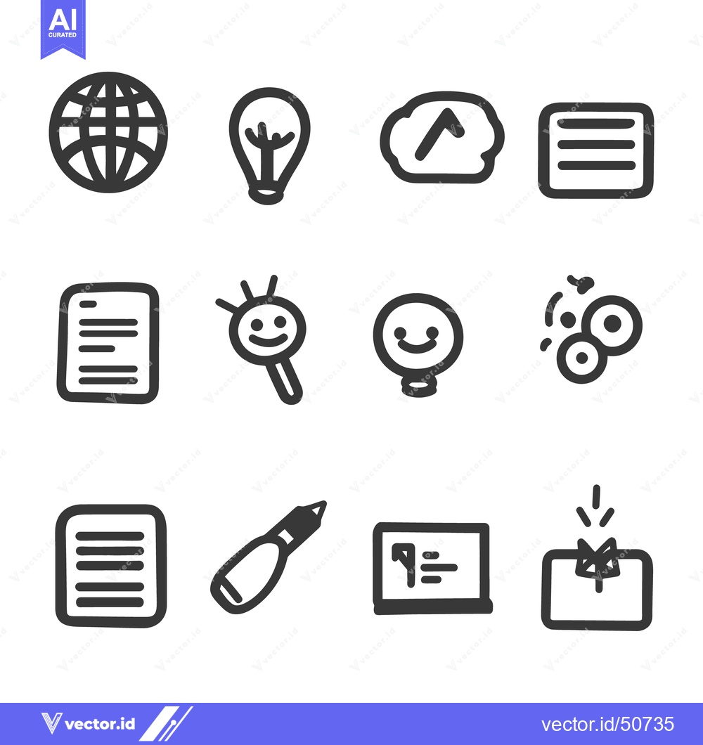 Premium Vector dari Assorted monochrome icons representing various concepts and ideas