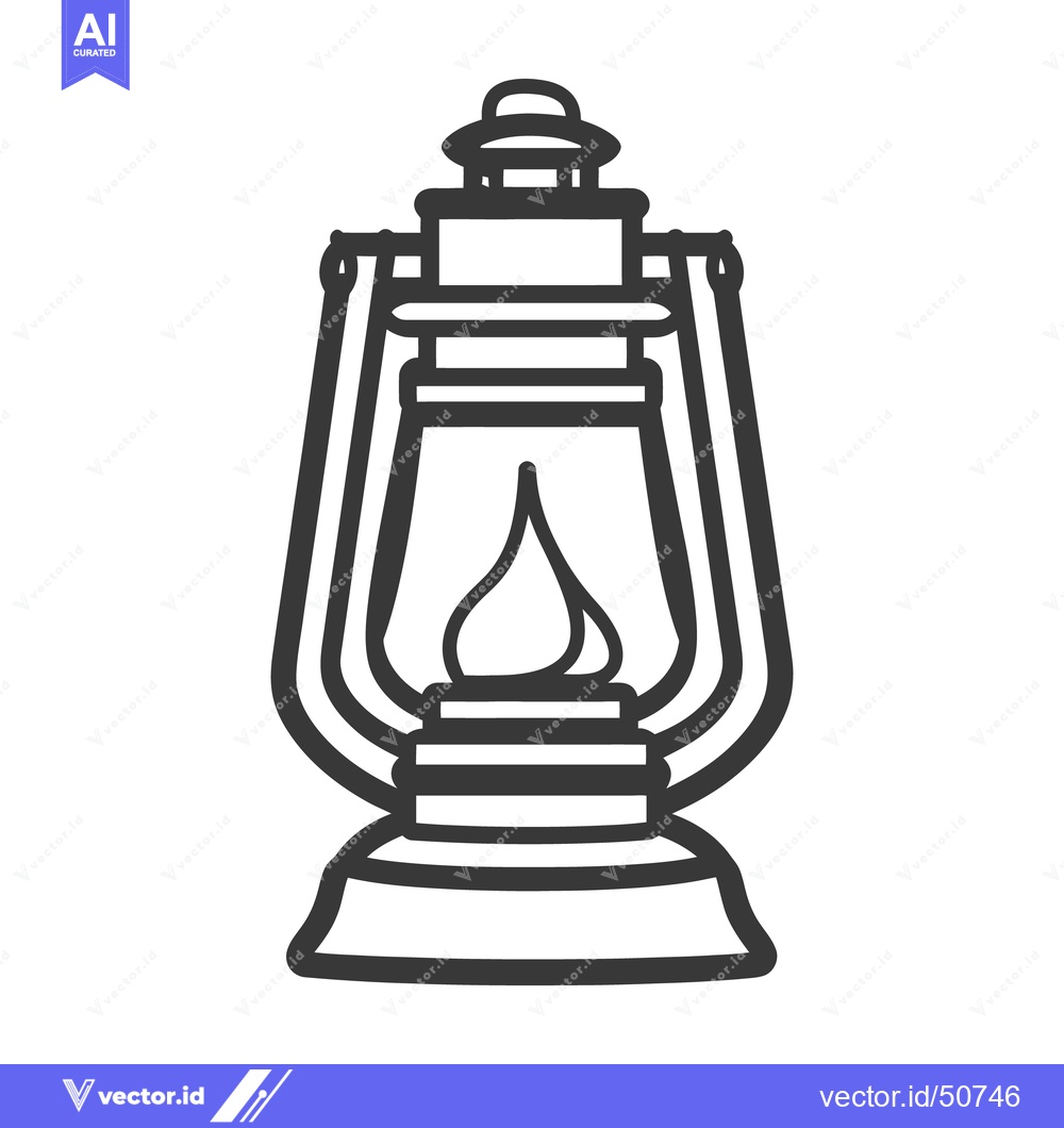 Premium Vector dari A simple illustration of a vintage oil lantern is present