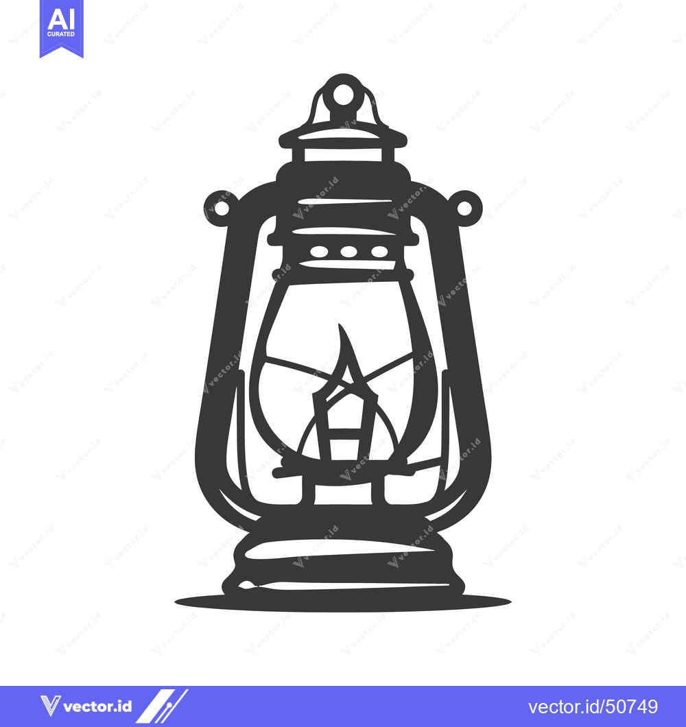 Premium Vector dari An illustrative depiction of an old fashioned oil burning lantern
