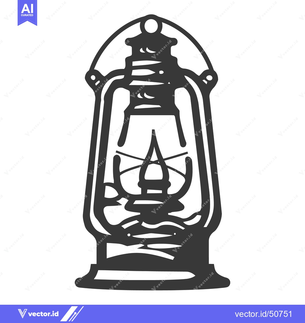 Premium Vector dari The detailed illustration depicts an old fashioned kerosene lantern
