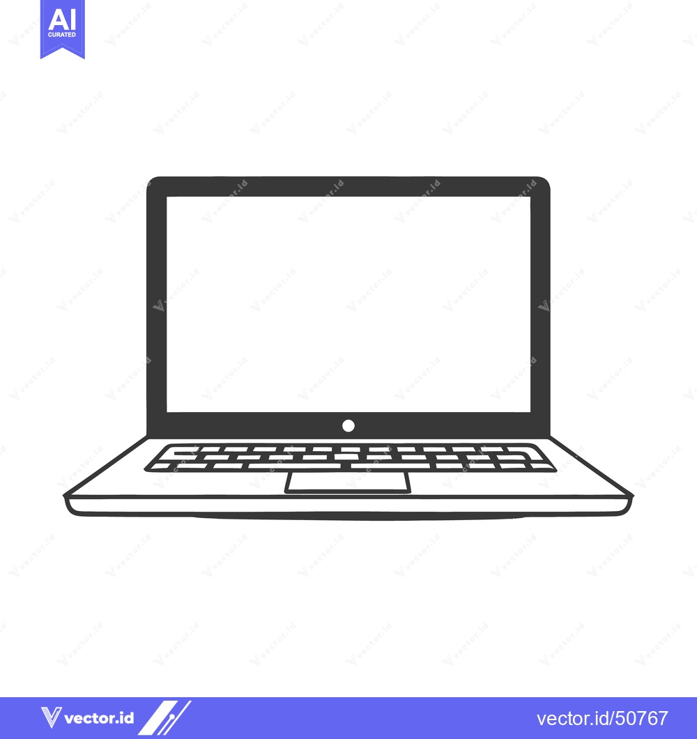 Premium Vector dari A simple flat graphic representation of a portable computer device