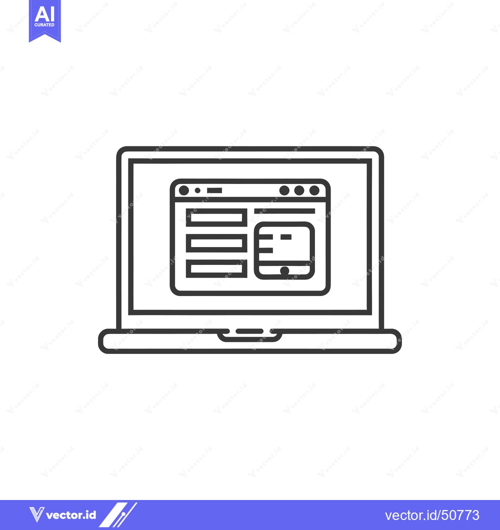 Premium Vector dari Laptop Screen with Browser Window Showing a Smartphone