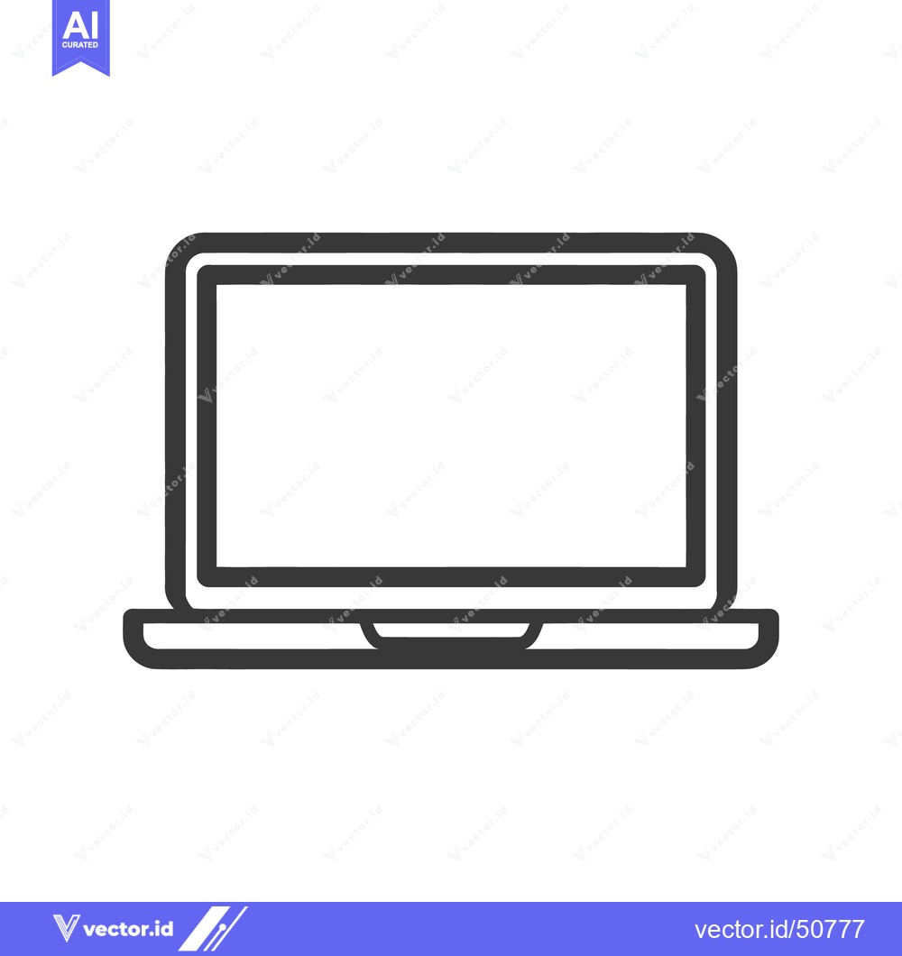 Premium Vector dari Minimalist Laptop Icon: Clean, Modern Design for Digital Interface