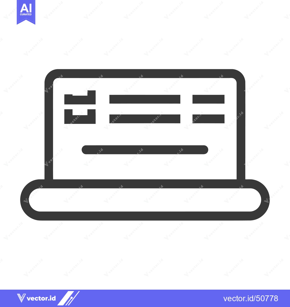 Premium Vector dari Laptop with a Blank Form for Inputting Data or Information