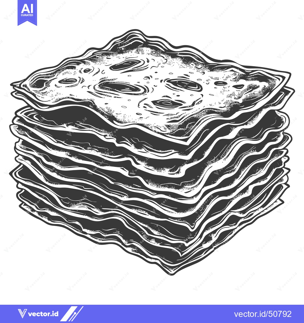 Premium Vector dari Stacked Layers of  Crispy Pastry Dessert