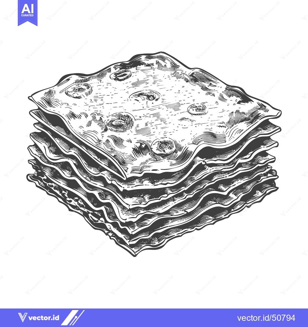 Premium Vector dari A Delicious Stack of Lasagna Ready To Eat