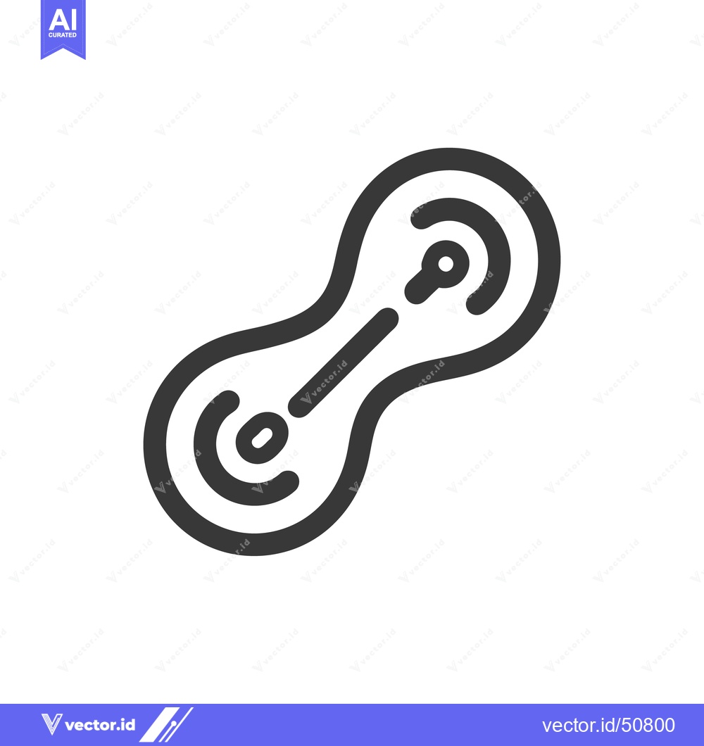 Premium Vector dari Abstract Peanut-Shaped Icon with Concentric Circles and Connecting Lin