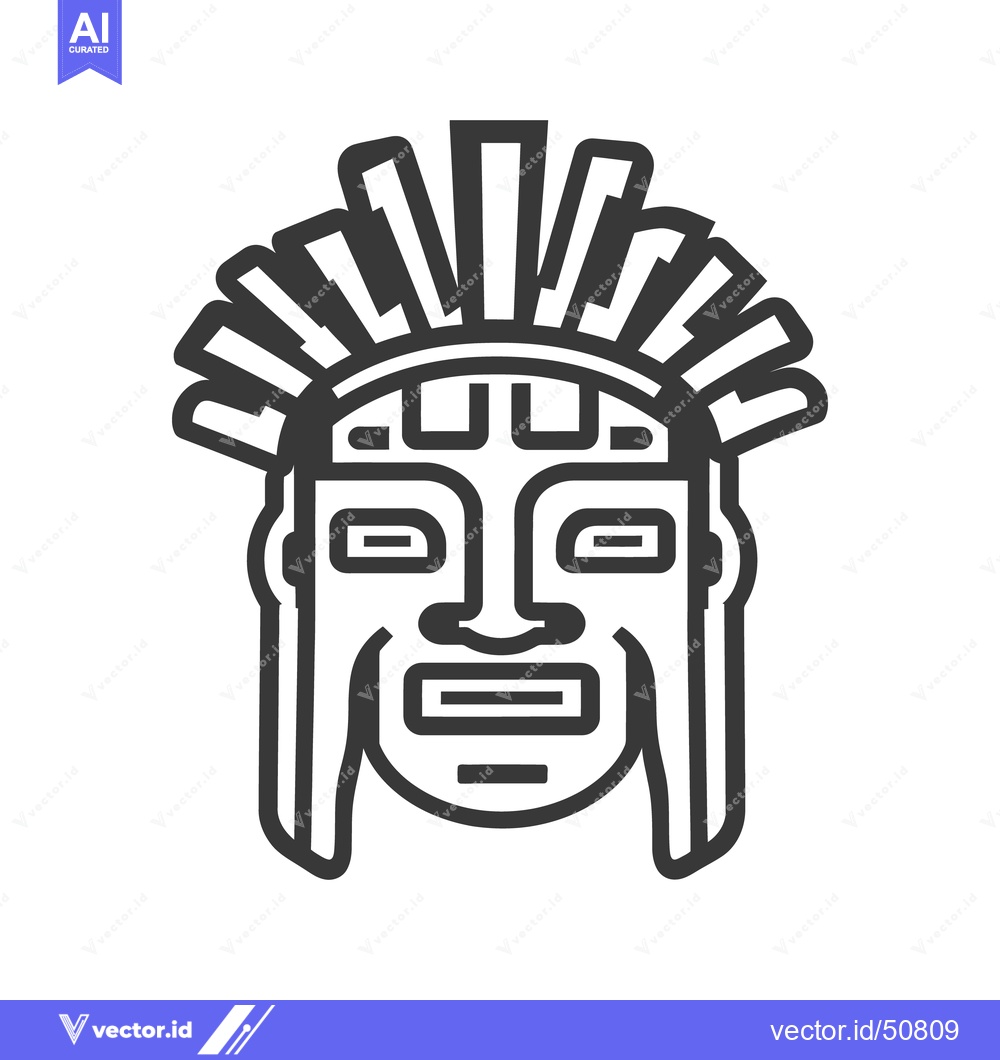 Premium Vector dari A Simple Stylized Illustration Depicting a Warrior Face Profile