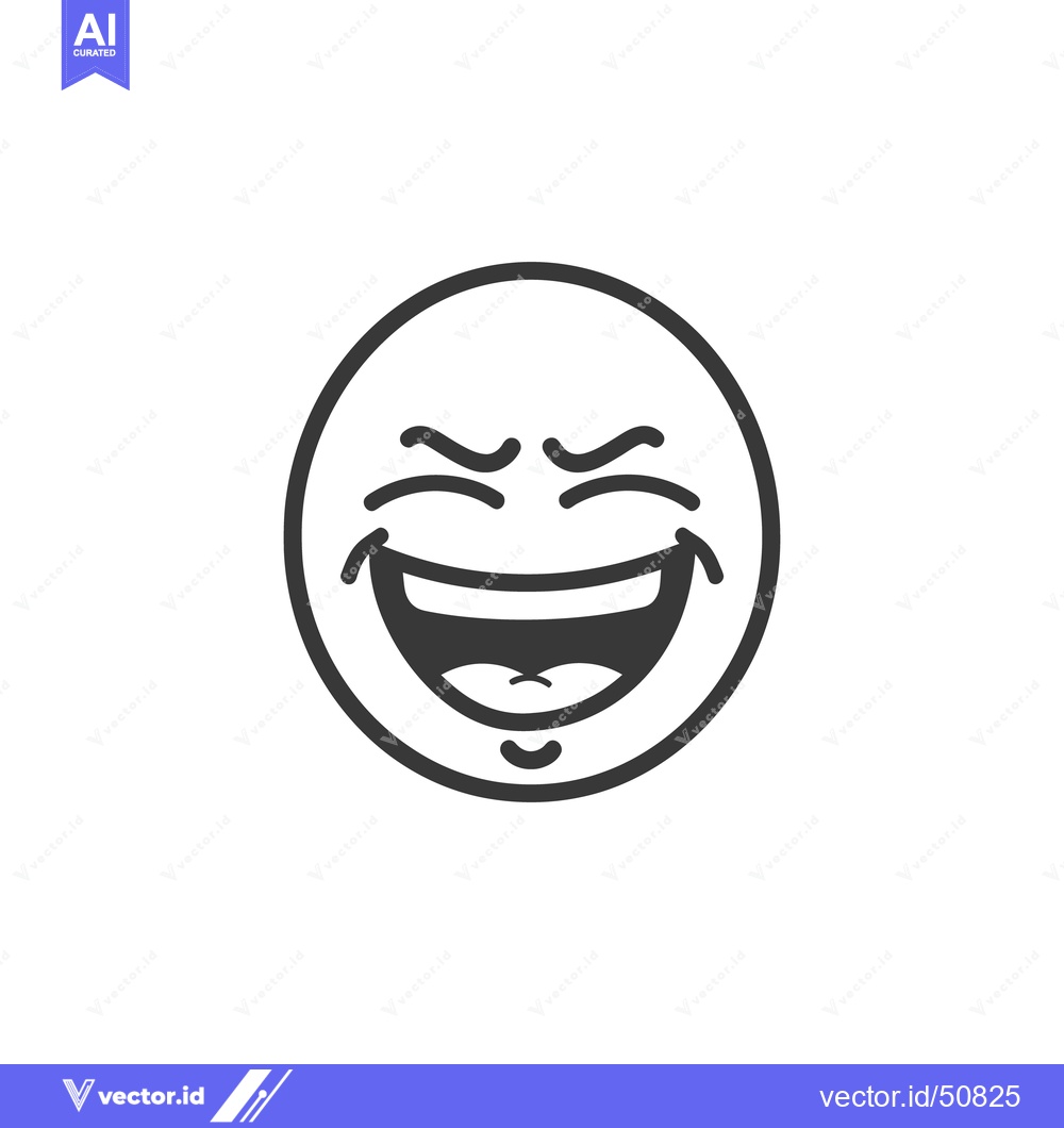 Premium Vector dari A simple smiling round face demonstrating happiness through open mouth