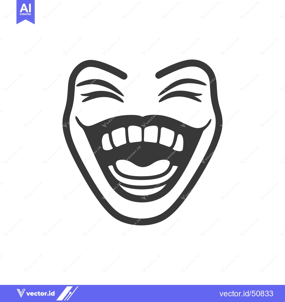 Premium Vector of A stylized line drawing of a happy open face