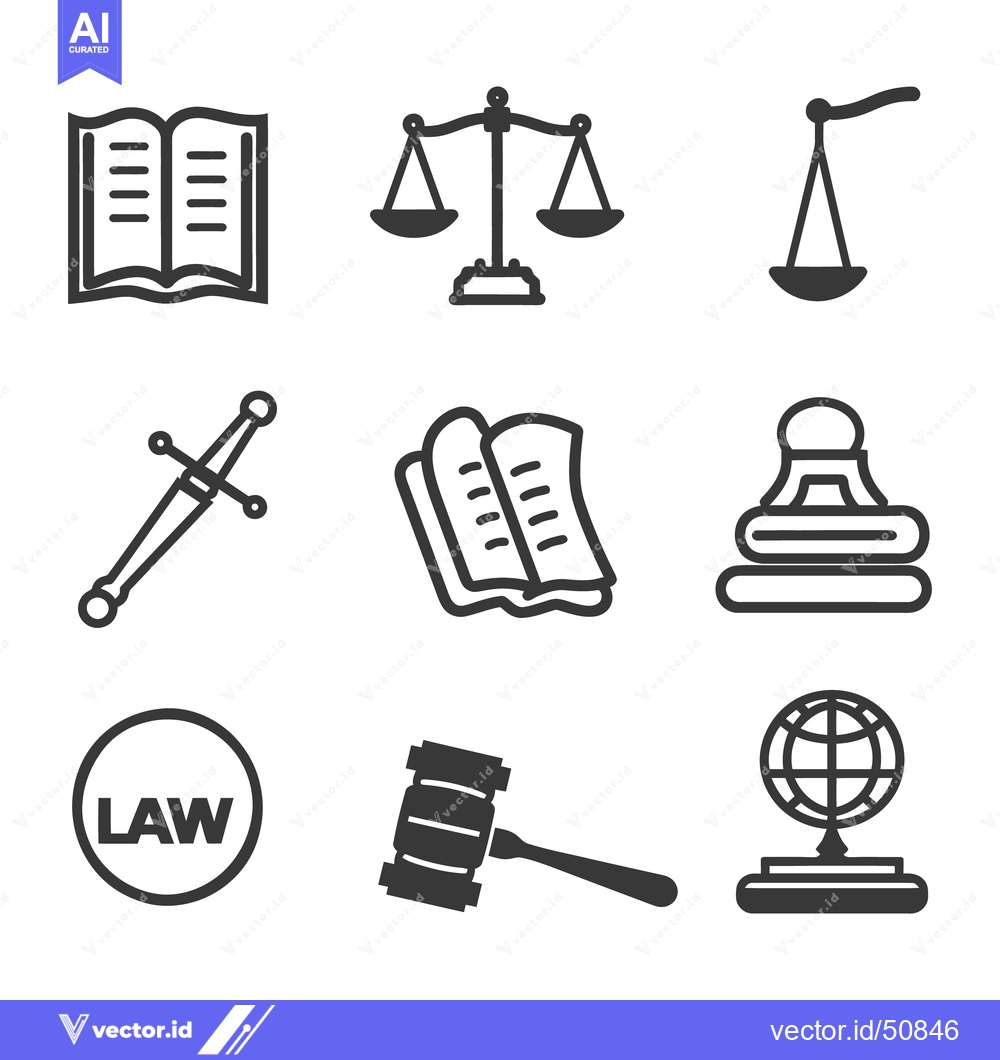 Premium Vector dari Illustrations showcasing justice symbols commonly used in legal enviro