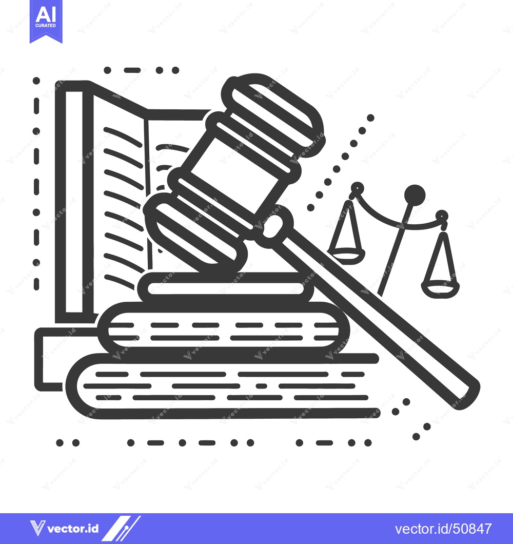 Premium Vector dari Gavel books and scales representing law and justice concepts