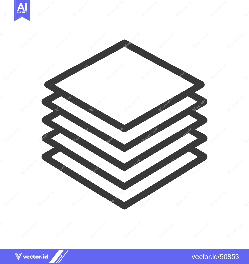 Premium Vector dari Stacked Layers Icon: Simple Graphic Representation of Overlapping Elem