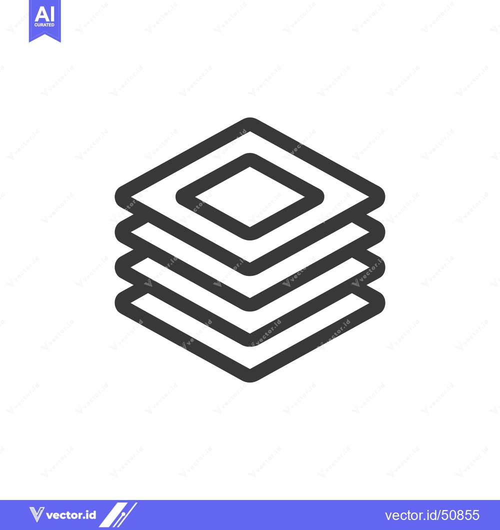 Premium Vector dari Stacked Diamond Layers: Minimalist Icon Design on White Background