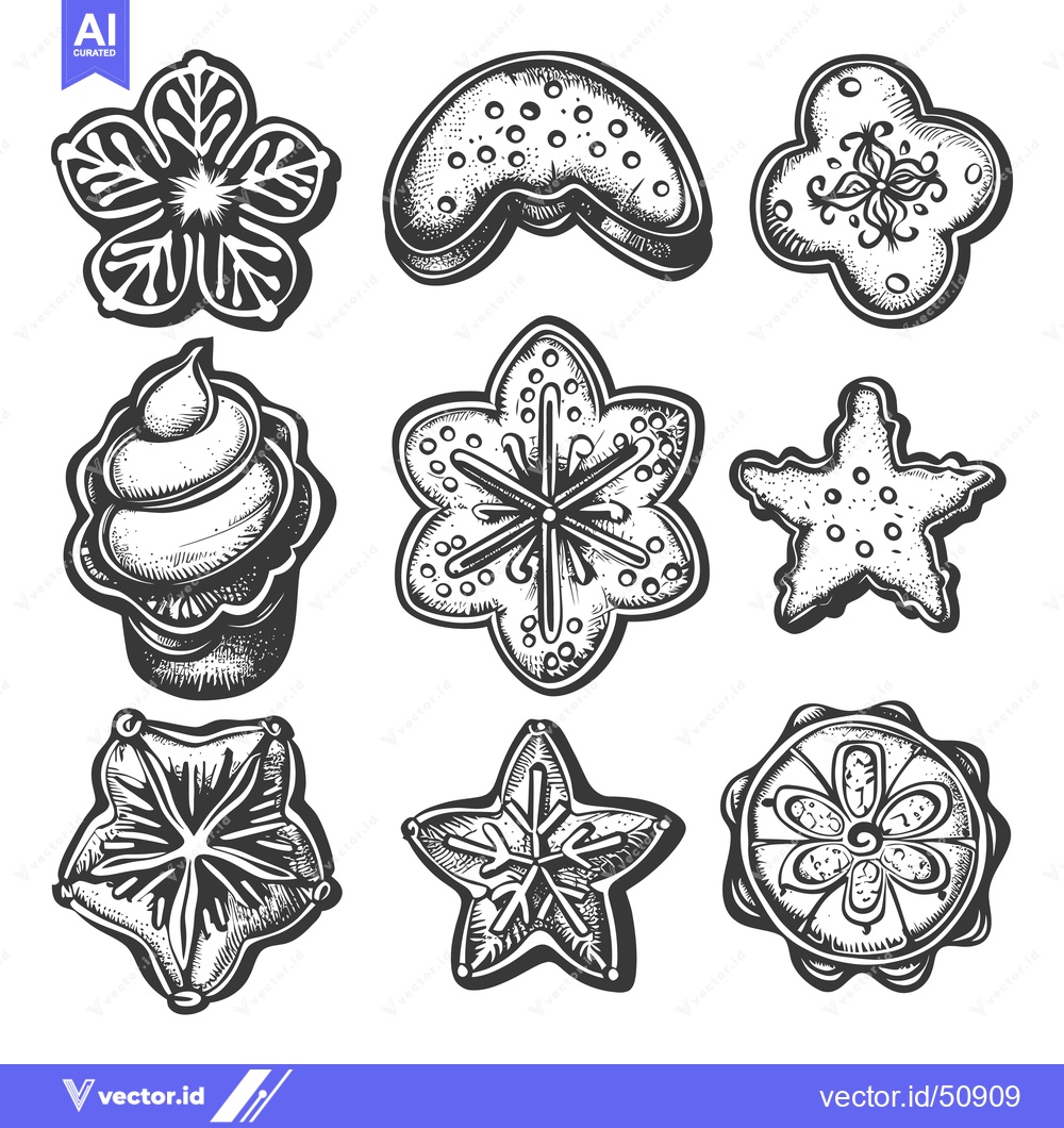 Premium Vector of Delicious Variety of Sweet Treats Baked Goods Designs