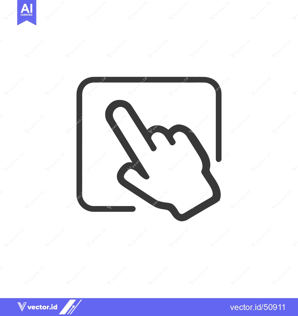 Premium Vector dari Minimalist Touchscreen Icon: Finger Tap on Digital Interface Symbol