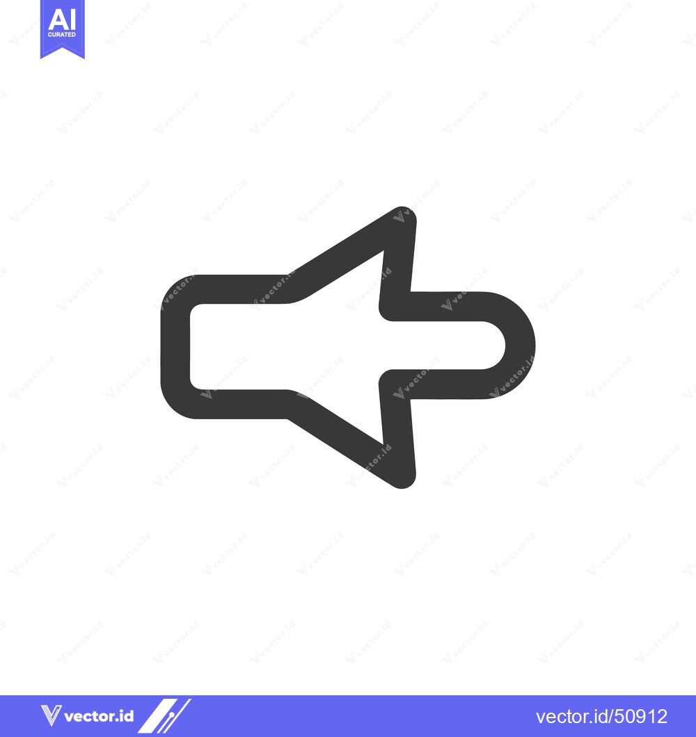 Premium Vector dari Bold Arrow Icon: Rounded Edges, Directional Symbol on White