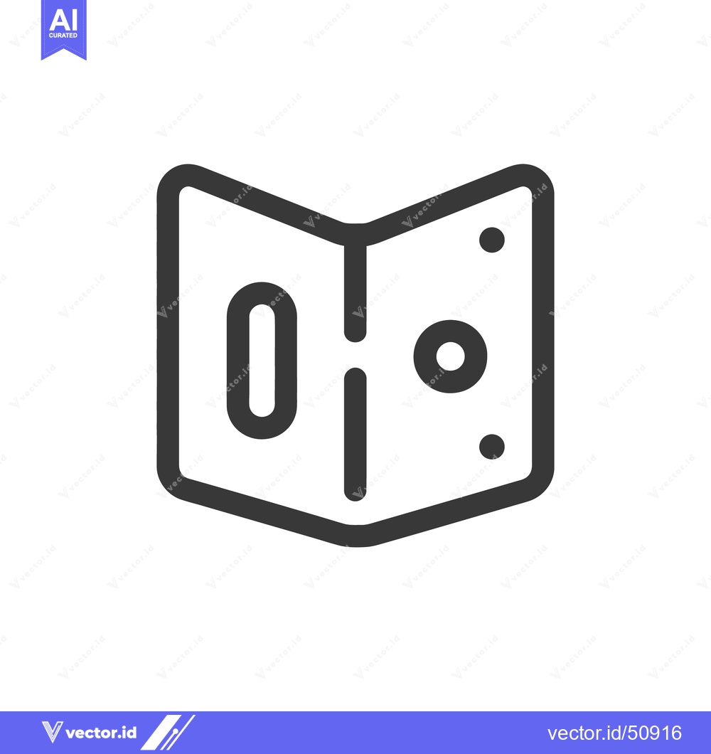 Premium Vector dari Open Book Icon with Geometric Shapes, Dark Gray Outline on White