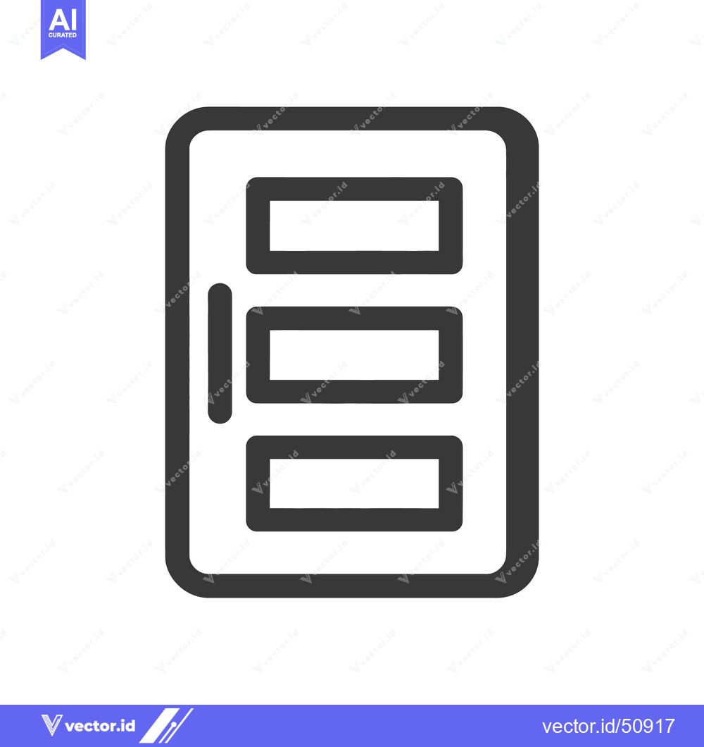 Premium Vector of Minimalist Door Icon with Rectangular Windows and Handle