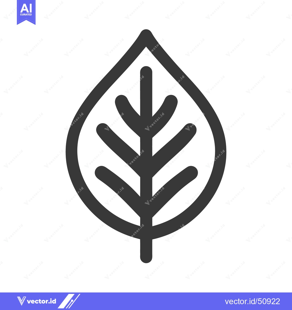 Premium Vector of A simple illustration depicting a stylized green leaf symbol