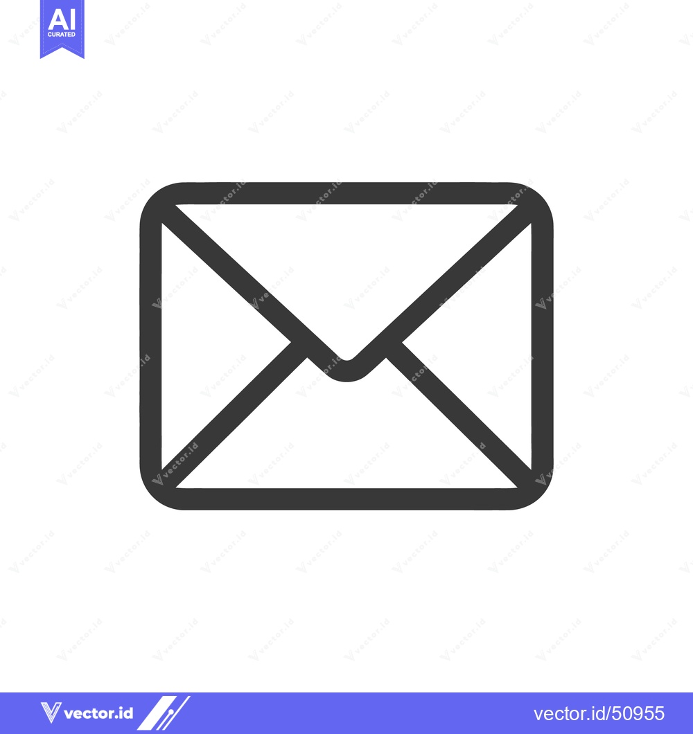 Premium Vector dari Simple monochrome illustration of an envelope against a white backdrop