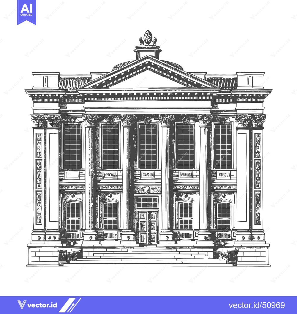 Premium Vector dari An Illustration Depicting a Classical Building Architecture Design